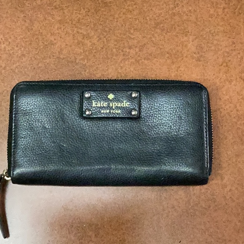 Kate Spade Black Zip-Around Wallet